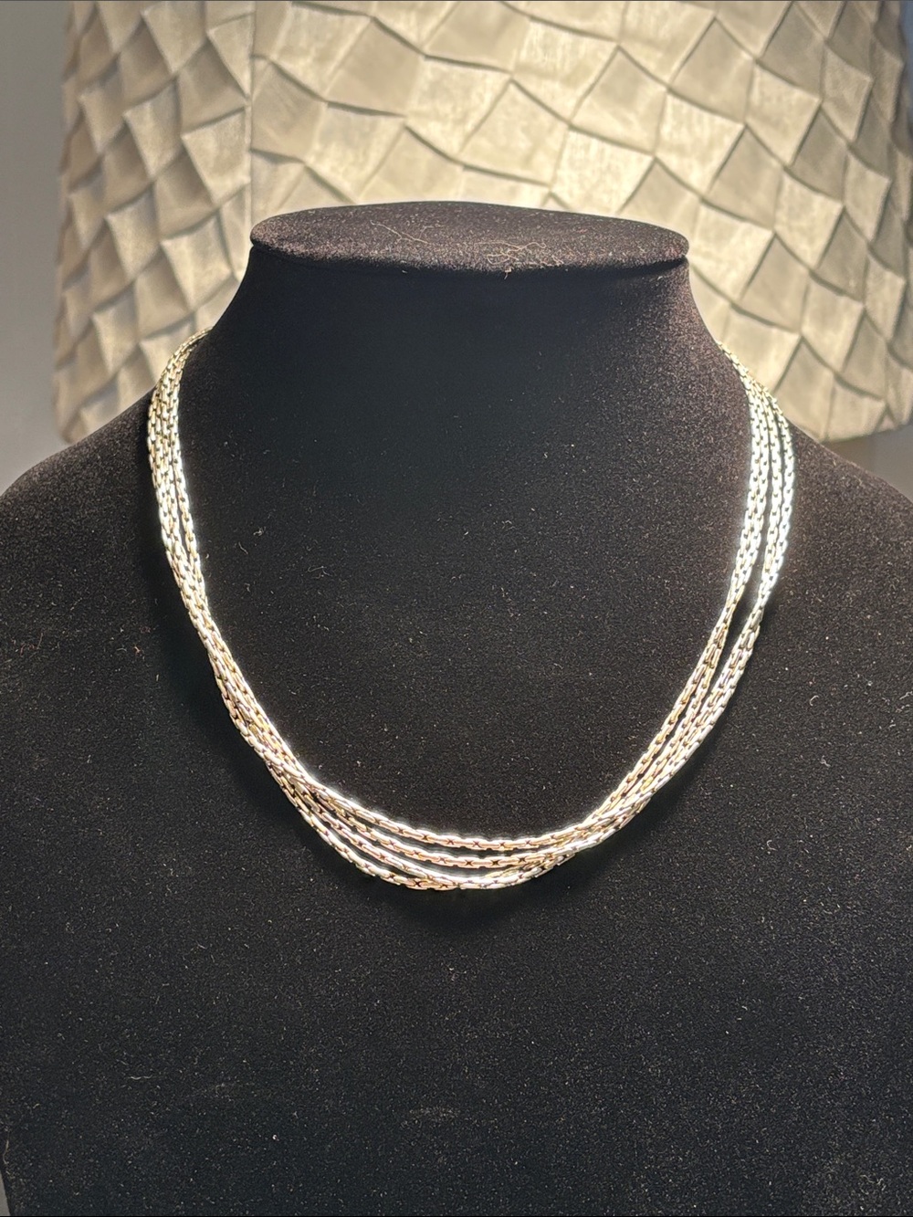 Premier Designs Layered Silver-Tone Multi Strand Necklace